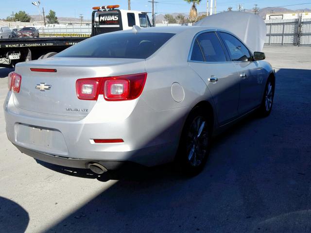 1G11H5SA8DF279290 - 2013 CHEVROLET MALIBU LTZ SILVER photo 4