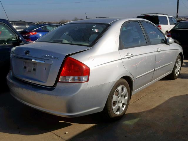 KNAFE121375403326 - 2007 KIA SPECTRA EX SILVER photo 4