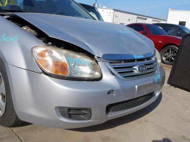 KNAFE121375403326 - 2007 KIA SPECTRA EX SILVER photo 9