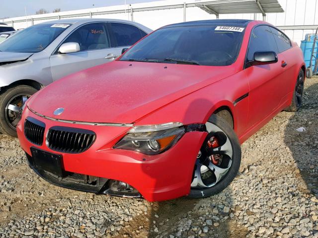 WBAEH73425B191998 - 2005 BMW 645 CI AUT RED photo 2