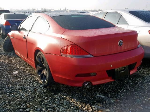 WBAEH73425B191998 - 2005 BMW 645 CI AUT RED photo 3