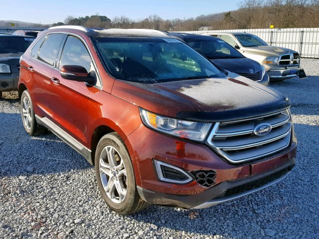 2FMTK4K90FBB62353 - 2015 FORD EDGE TITAN BROWN photo 1