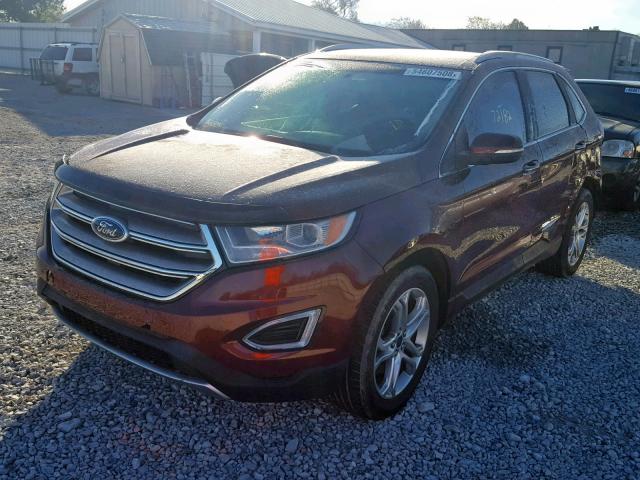 2FMTK4K90FBB62353 - 2015 FORD EDGE TITAN BROWN photo 2