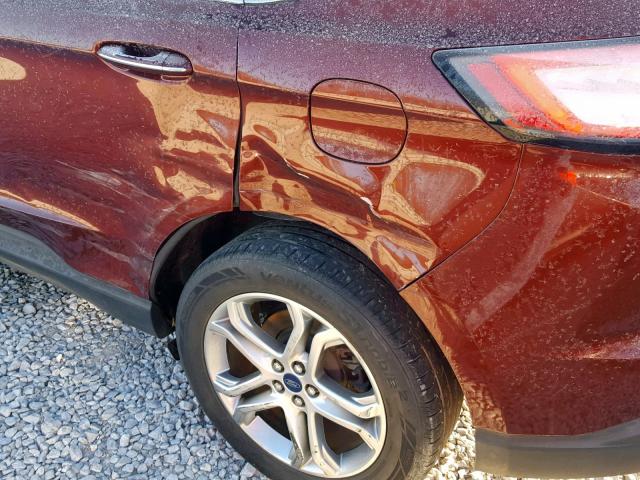 2FMTK4K90FBB62353 - 2015 FORD EDGE TITAN BROWN photo 9