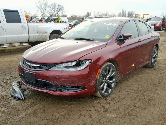 1C3CCCBB9FN555212 - 2015 CHRYSLER 200 S RED photo 2