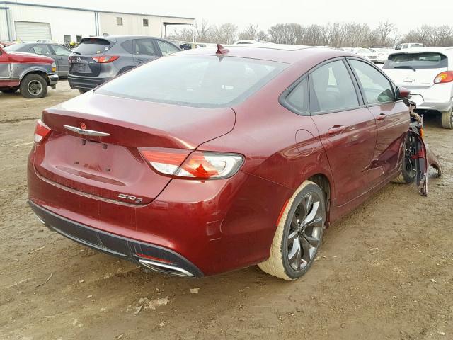 1C3CCCBB9FN555212 - 2015 CHRYSLER 200 S RED photo 4