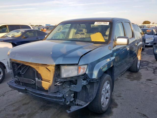 2HJYK16426H549406 - 2006 HONDA RIDGELINE BLUE photo 2