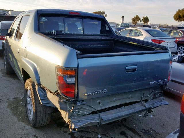 2HJYK16426H549406 - 2006 HONDA RIDGELINE BLUE photo 3