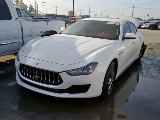 ZAM57XSA7J1286694 - 2018 MASERATI GHIBLI WHITE photo 2