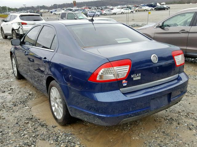 3MEHM08Z17R628717 - 2007 MERCURY MILAN PREM BLUE photo 3