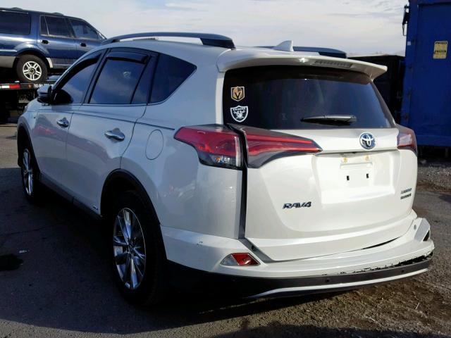 JTMDJREV3JD194217 - 2018 TOYOTA RAV4 HV LI WHITE photo 3