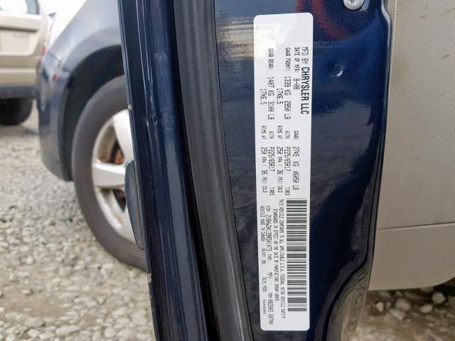 2V8HW34139R501073 - 2009 VOLKSWAGEN ROUTAN SE BLUE photo 10