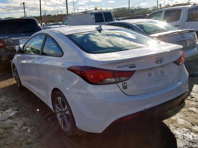 KMHDH6AH4EU025240 - 2014 HYUNDAI ELANTRA CO WHITE photo 3