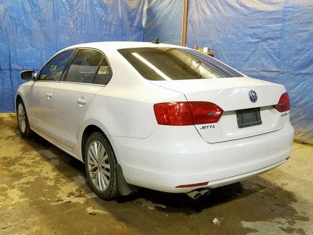 3VWLP7AJ5DM250228 - 2013 VOLKSWAGEN JETTA SEL WHITE photo 3