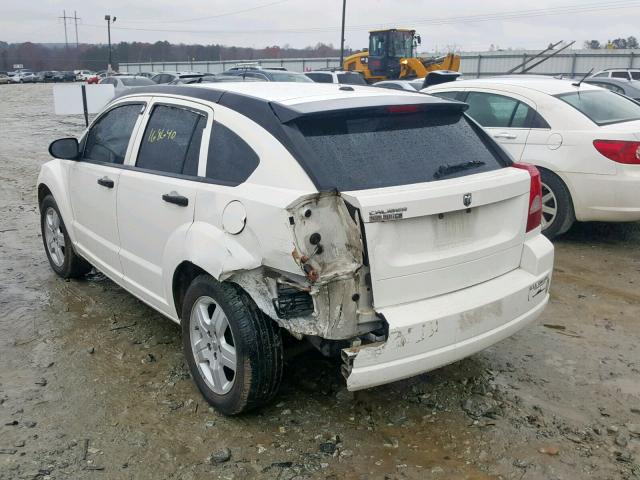 1B3HB28B38D718419 - 2008 DODGE CALIBER WHITE photo 3