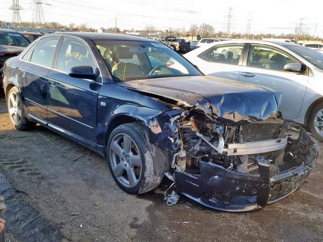 WAUDH78E38A154739 - 2008 AUDI A4 3.2 QUA BLUE photo 1