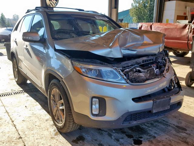 5XYKT4A61EG484904 - 2014 KIA SORENTO LX SILVER photo 1