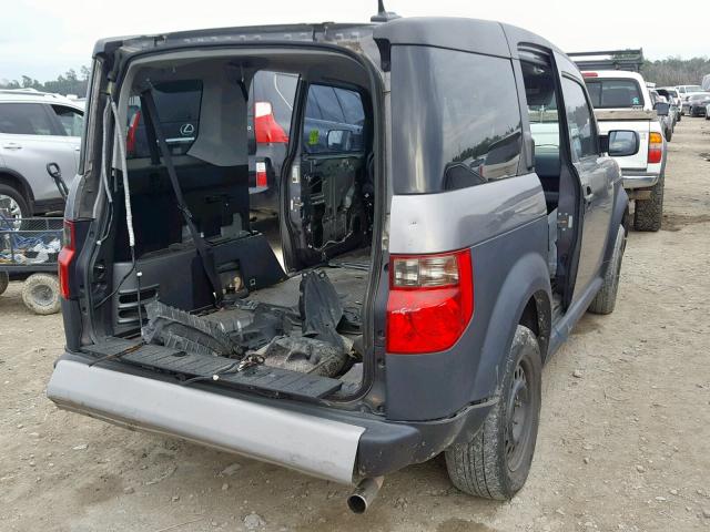 5J6YH186X5L015924 - 2005 HONDA ELEMENT EX GRAY photo 4