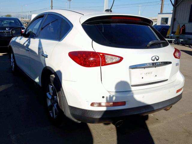 JNKAJ09F18M357215 - 2008 INFINITI EX35 BASE WHITE photo 3