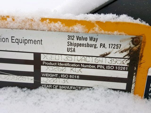 GE01357VAC1641395 - 2013 VOLVO SKID STEER YELLOW photo 10