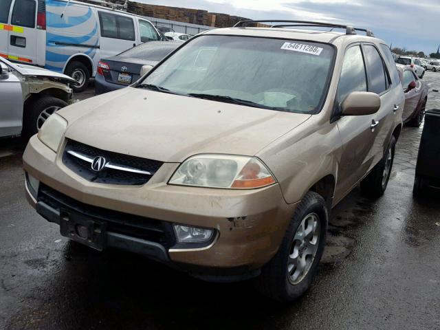 2HNYD18851H511265 - 2001 ACURA MDX TOURIN GOLD photo 2