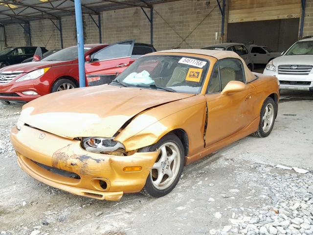 JM1NB3534Y0143307 - 2000 MAZDA MX-5 MIATA GOLD photo 2