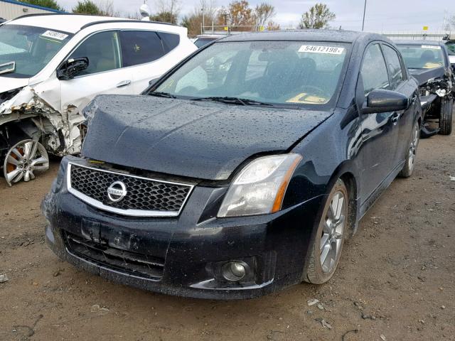 3N1CB6AP4CL651714 - 2012 NISSAN SENTRA SE- BLACK photo 2