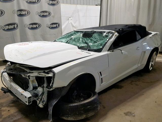 2G1FK3DJXC9112736 - 2012 CHEVROLET CAMARO 2SS WHITE photo 2