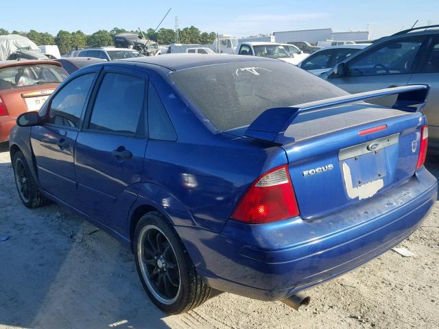 1FAFP34N66W225239 - 2006 FORD FOCUS ZX4 BLUE photo 3