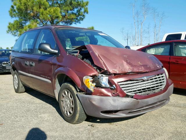 1C4GJ25B21B277174 - 2001 CHRYSLER VOYAGER MAROON photo 1