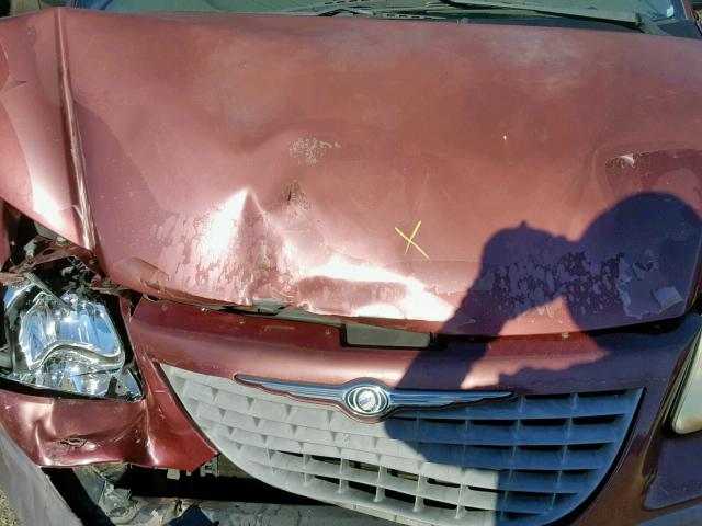 1C4GJ25B21B277174 - 2001 CHRYSLER VOYAGER MAROON photo 7