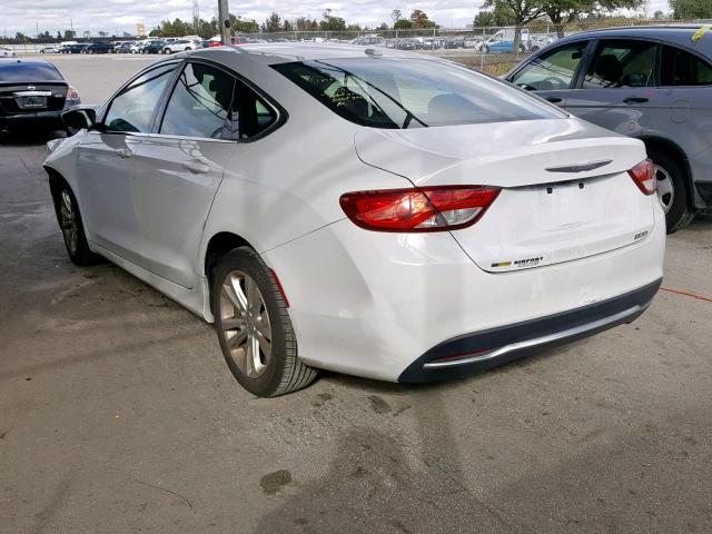 1C3CCCABXGN105975 - 2016 CHRYSLER 200 LIMITE WHITE photo 3