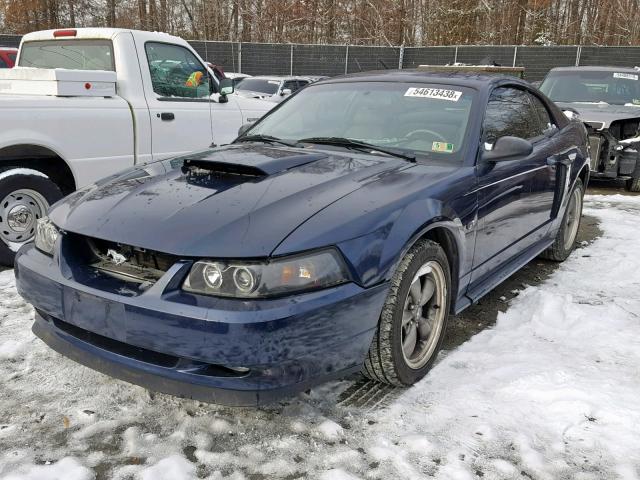 1FAFP42X63F389175 - 2003 FORD MUSTANG GT BLUE photo 2