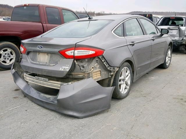 1FA6P0HD9E5396006 - 2014 FORD FUSION SE GRAY photo 4