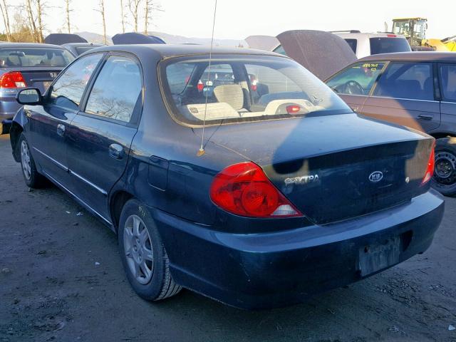 KNAFB121525202500 - 2002 KIA SPECTRA BA GREEN photo 3