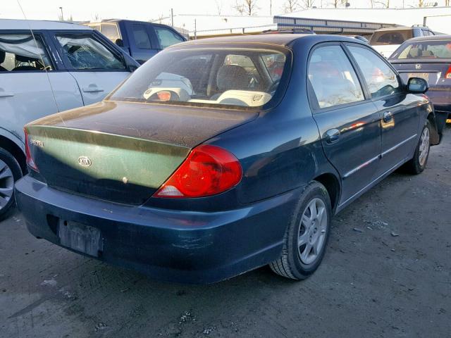 KNAFB121525202500 - 2002 KIA SPECTRA BA GREEN photo 4