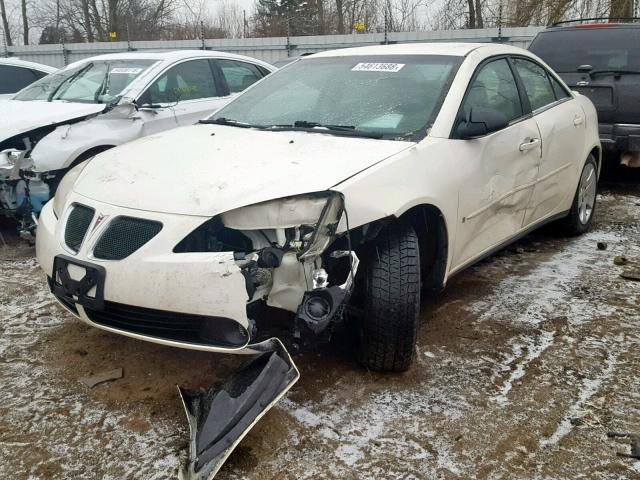 1G2ZG58B674207036 - 2007 PONTIAC G6 BASE WHITE photo 2