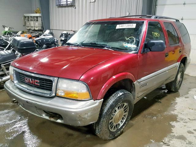 1GKDT13W0Y2352272 - 2000 GMC JIMMY / EN RED photo 2