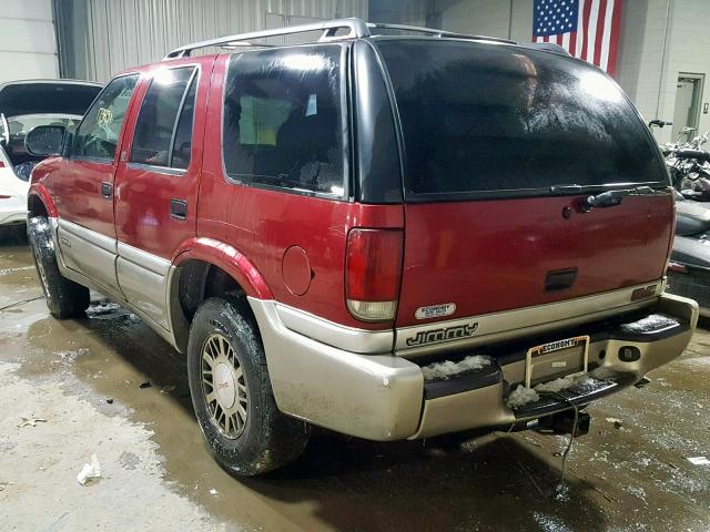 1GKDT13W0Y2352272 - 2000 GMC JIMMY / EN RED photo 3