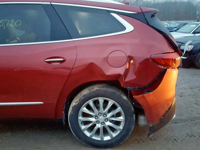 5GAERCKW2JJ214502 - 2018 BUICK ENCLAVE PR MAROON photo 9