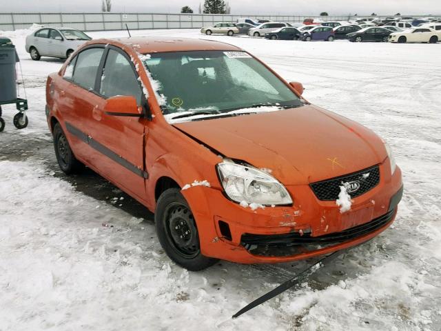 KNADE223496574243 - 2009 KIA RIO BASE ORANGE photo 1