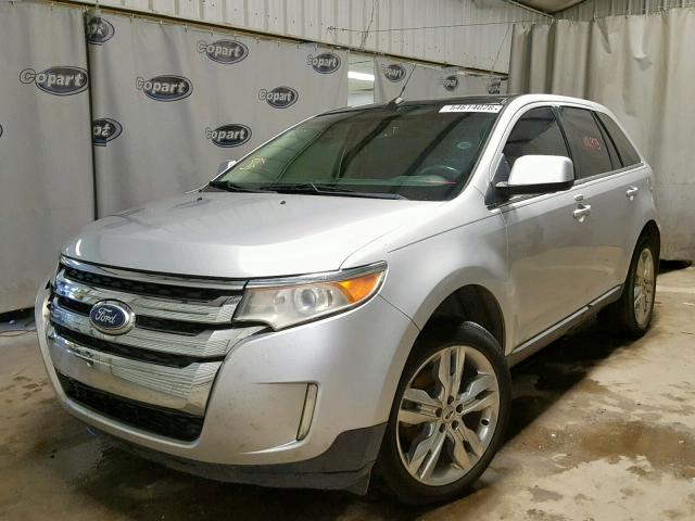 2FMDK3KC2BBA04861 - 2011 FORD EDGE LIMIT SILVER photo 2