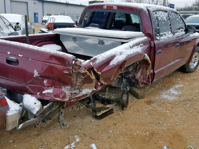 1B7HL48X12S578375 - 2002 DODGE DAKOTA QUA MAROON photo 9