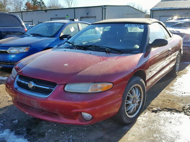 3C3EL55H5WT308984 - 1998 CHRYSLER SEBRING JX MAROON photo 2