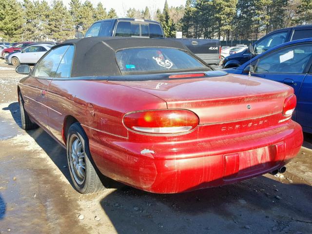 3C3EL55H5WT308984 - 1998 CHRYSLER SEBRING JX MAROON photo 3