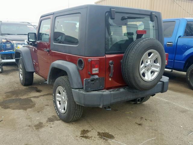 1J4AA2D12AL225188 - 2010 JEEP WRANGLER S RED photo 3