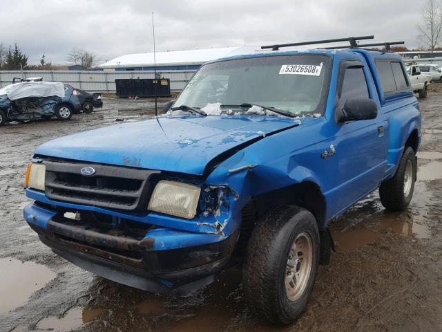 1FTCR11X2PPB09484 - 1993 FORD RANGER BLUE photo 2