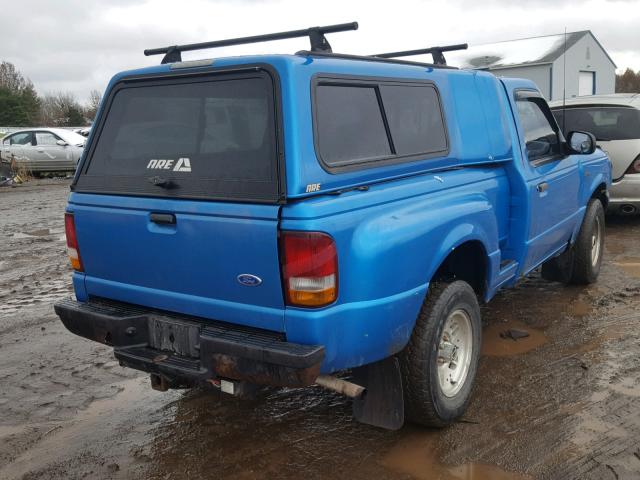 1FTCR11X2PPB09484 - 1993 FORD RANGER BLUE photo 4