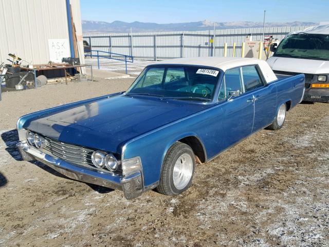 5Y82N435855 - 1965 LINCOLN CONTINENTL BLUE photo 2