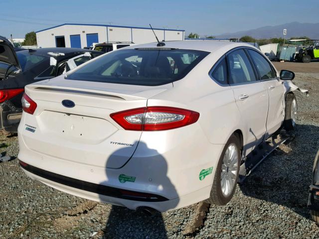 3FA6P0SU8ER383043 - 2014 FORD FUSION TIT WHITE photo 4